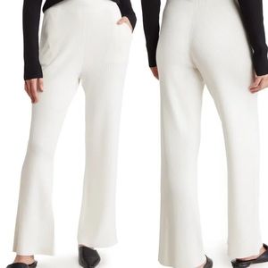 NEW rag & bone Dakota ribbed pant ivory SZ small. Longer length